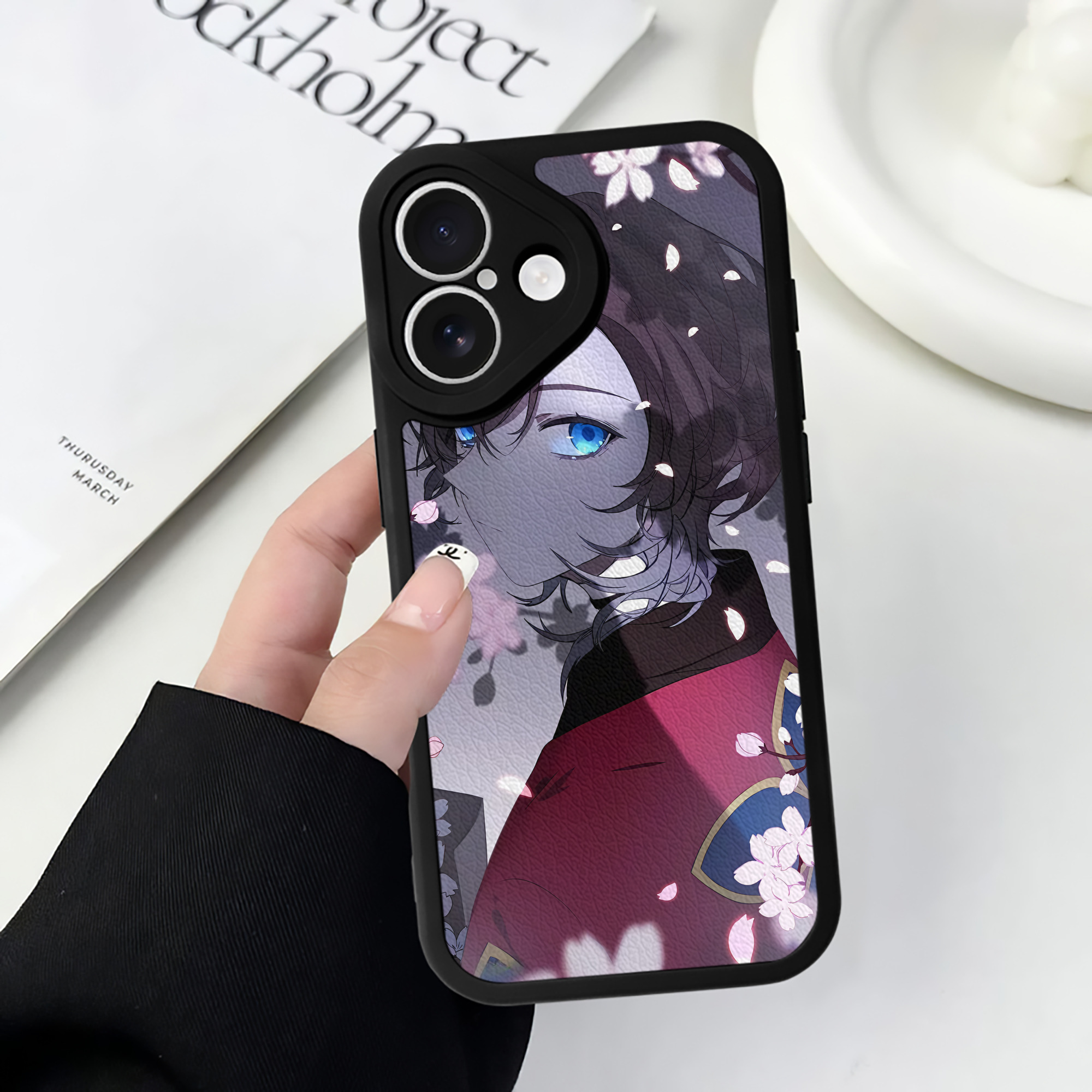 （画像用） 文豪ストレイドッグス Bungo Stray Dogs 【iPhone 16シリーズ対応】シリコンスマホケース（レザー調） 材質：シリコン